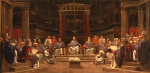 San Isidoro presidiendo el Concilio de Toledo